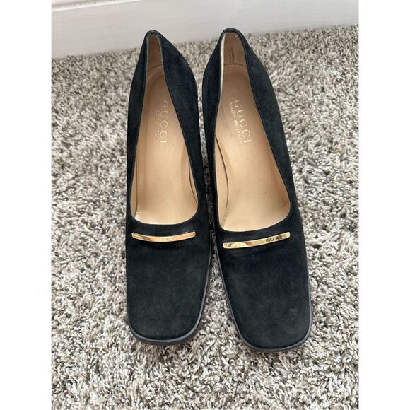 Vintage Gucci Suede Loafers 7.5 - Picture 1 of 12
